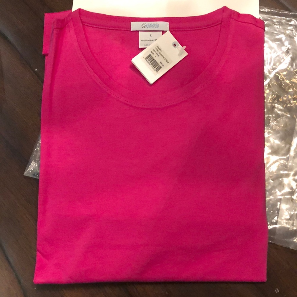 💖 adam + eve long sleeved cotton crew neck split side hem top